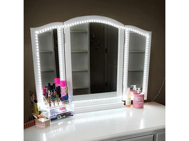 Led Vanity Mirror Lights Kit,ViLSOM 13ft/4M 240 LEDs Make-up Vanity Mirror Light for Vanity Makeup Table Set with Dimmer and Power Supply,Mirror...
