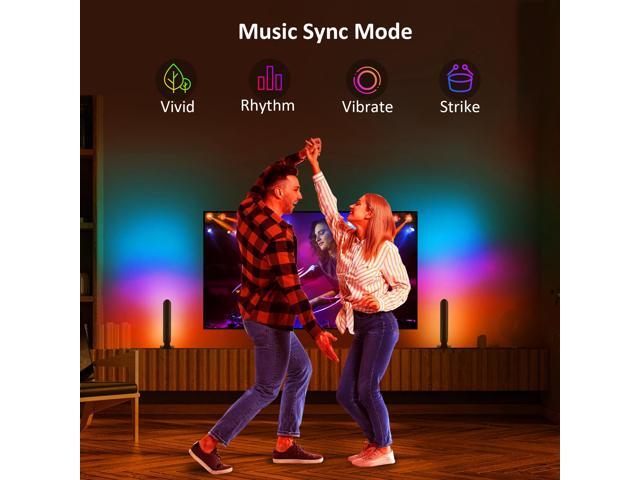 Maylit Smart Light Bars 2 Packs, Smart LED Lights with 12 Scene Modes and Music Modes, Bluetooth Color Light Bar for Entertainment, PC, TV, Room...