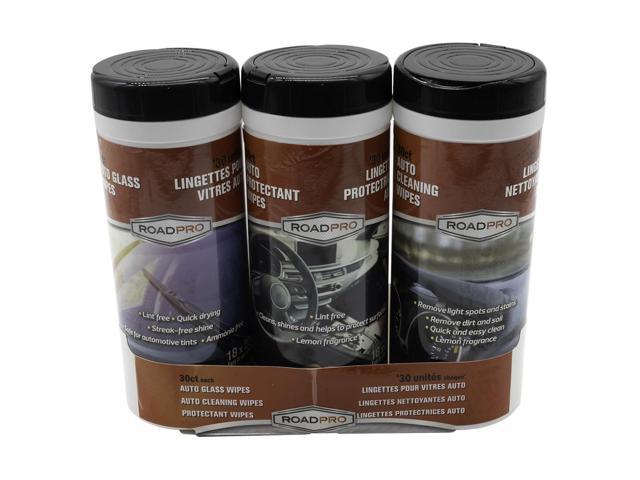 Roadpro HMPAPW3 Auto Wipes Canister 3 Pack