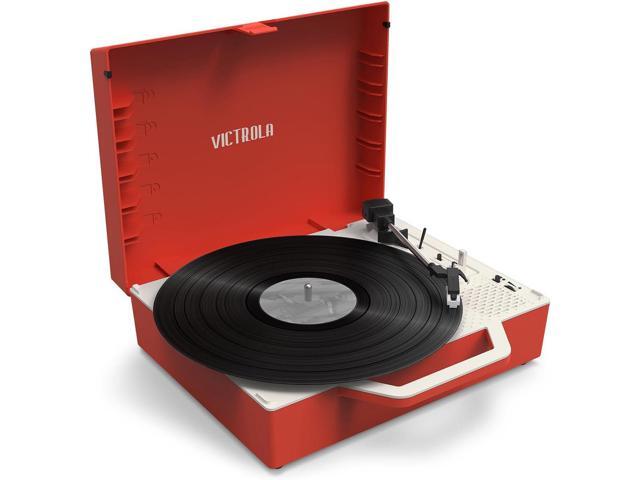 VICTROLA Re-Spin Sustainable Suitcase Vinyl Record Player, VSC-725SB - Red
