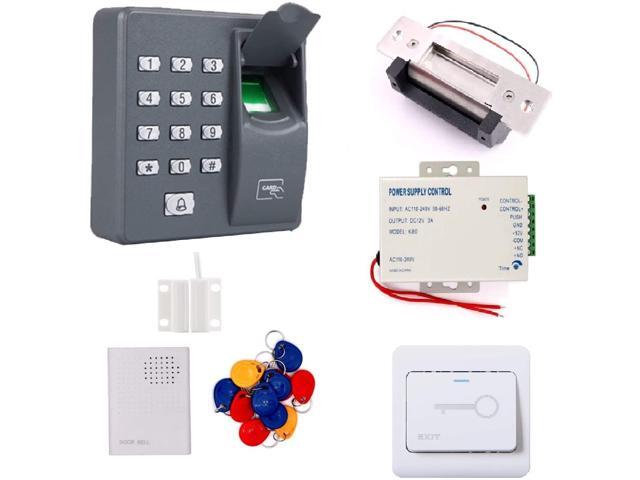 Fingerprint ID Card Password Electric strike Access Control Door Lock Entry Full Kit