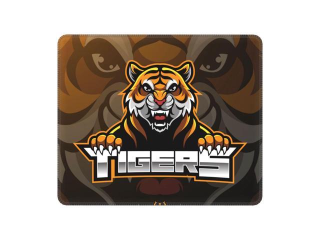 Esports Tiger Gaming Computer Mouse Pad Soft Mousepad with Stitched Edges Anti-Slip Rubber Desk Pads for Gamer PC Table Mat