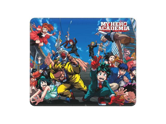 My Hero Academia Mouse Pad with Locking Edge Square Gaming Mousepad Anti-Slip Rubber Base Office Laptop Computer Desk Mat