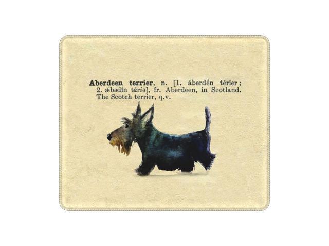 Scottie Dog Computer Mouse Pad Soft Mousepad with Stitched Edges Anti-Slip Rubber Desk Mat Scottish Terrier Mouse Pads for Gamer