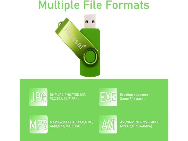 5*PACK 2GB USB 2.0 Flash Drives Memory Stick Fold Storage Thumb Drive Pen Swivel Design candy color