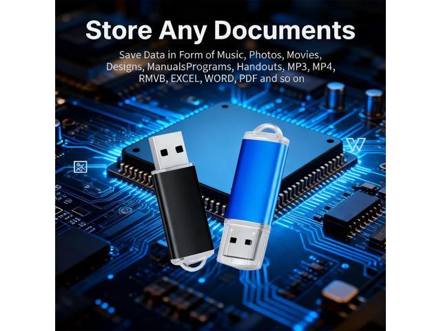 USB Flash Drive 5 Pack 2GB small capacity for bid documents flash drives for students and teachers present (5 Mixed Colors: Black Blue Green Red...