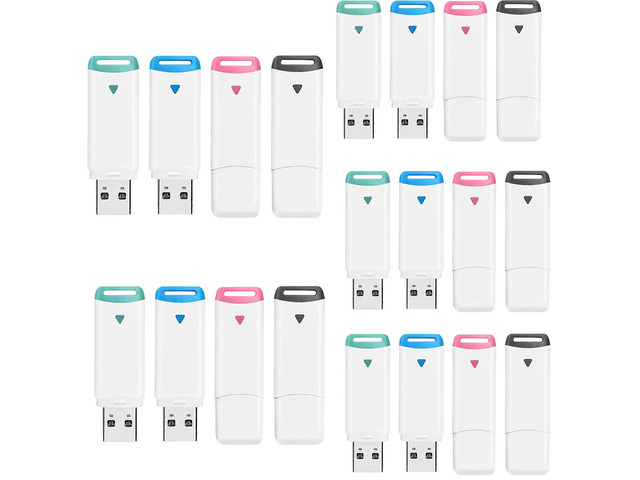 8GB USB Flash Drive 20Pack Four Colors Suitable for Small File Storage Halasal 8GB small capacity for bid documents flash drives for students and...