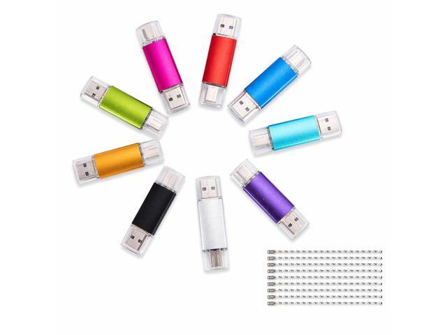 10 Pack USB Type C Flash Drive with 10 Ball Chains, USB-C Memory Stick for Android Phone, OTG USB flash drives for Tablet, Laptop, PC, External...