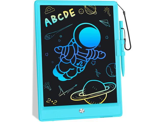 10 Inch LCD Writing Tablet with Anti-Lost Stylus, Erasable Doodle Board Colorful Toddler Drawing Pad, Car Travel School Games Toys for 3 4 5 6 7 8.