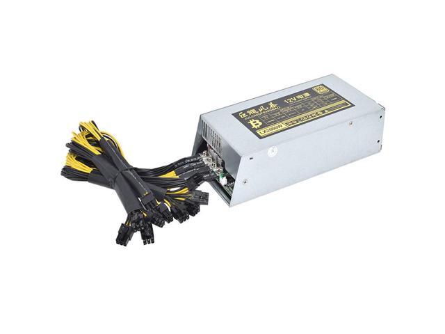 2000W ETH Mining Rig Power Supply 2U Single Channel Miner GPU PSU 10x6Pin Efficiency Device for BTC Antminer S7 S9