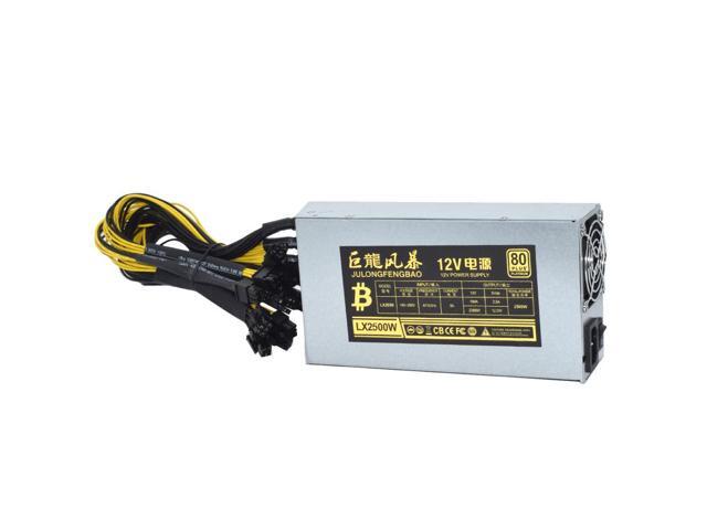 2000W ETH Mining Rig Power Supply 2U Single Channel Miner GPU PSU 10x6Pin Efficiency Device for BTC Antminer S7 S9