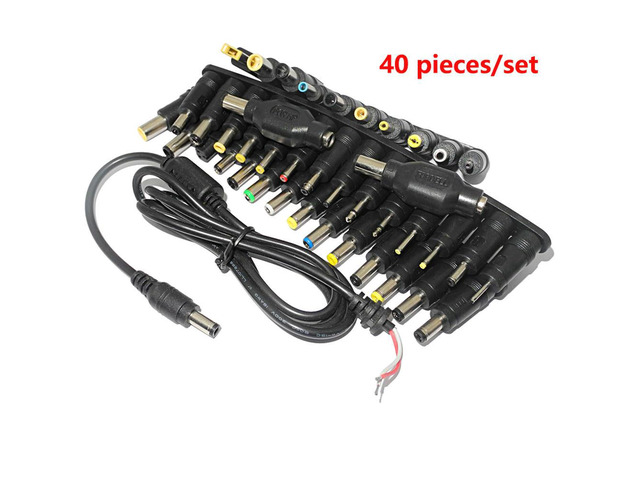 40 pcs Universal Laptop Ac Dc Jack Power Supply Adapter Connector Plug AC DC Conversion Head Jack Charger Connectors