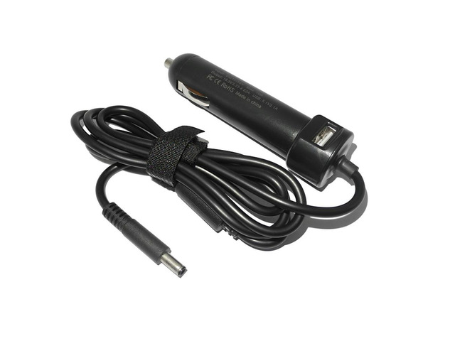 19.5V 3.34A 65W DC Car Charger Laptop Power Adapter for Inspiron 11 3147 13 7347 15SR-1528B 15 5555 Vostro 15 3568