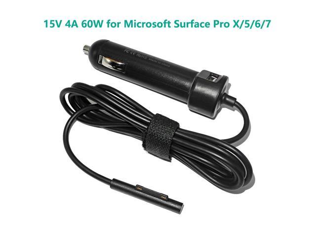 60W Dc Car Charger 15V Laptop Power Supply Adapter for Microsoft Surface Pro 5 6 7 5.1V USB Phone Charger for iPhone