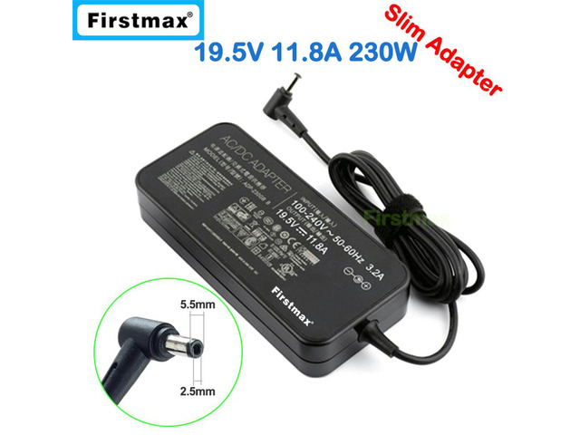 Genuine 230W 19.5V 11.8A Charger for FX502VY G502VM G750JW G752VM GFX70JW GFX72VT GL502VT GL752VY Gaming Laptop Adapter