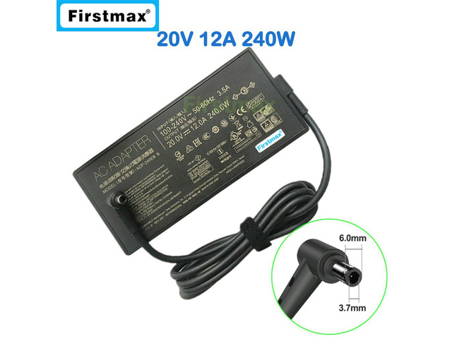 20V 12A 240W Gaming Laptop Charger for ROG Zephyrus GA402RJ GA402RK GA503RS GA503RW GA503RX GU603ZE G603ZM GU603ZW