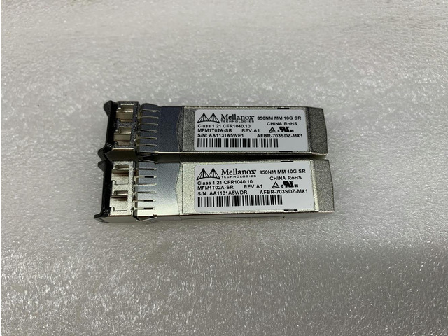 2pcs Mellanox MFM1T02A-SR Compatible 10GBASE-SR SFP+ 850nm 300m Transceiver