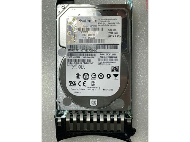 42d0756 42d0752 42d0753 500gb 7.2k SFF 2.5'SATA HDD