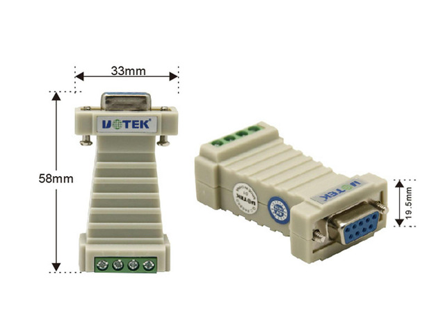 RS232 to RS485 adapter switch 232 turn 485 adaptor 485 communication converter Port-powered Mini-size 600w Surging protetion