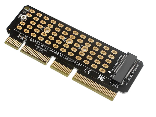 Experience Unmatched Speed with PCIE 16X to M.2 NVME MKEY SSD Adapter 1U