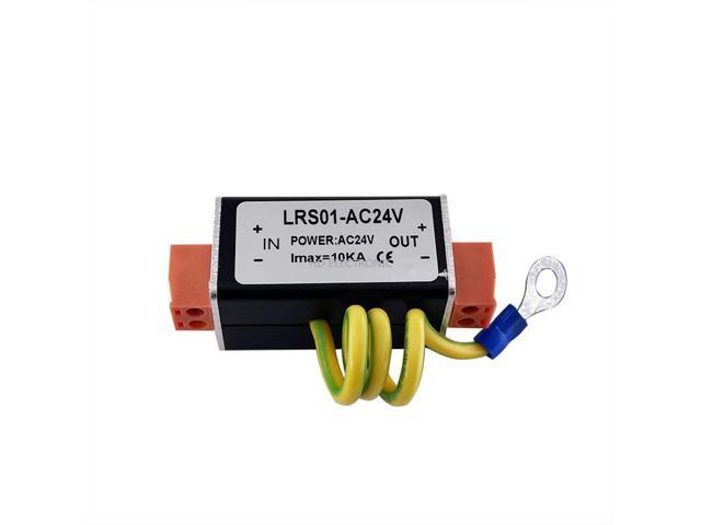 1PCS AC DC 24V Single Channel Power Surge Protector Lighting Protection with 2Pin Connector