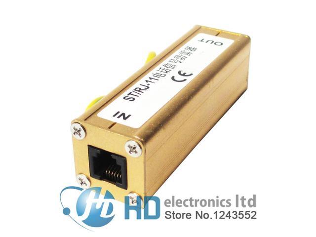 Telephone Fax RJ-11 RJ11 Surge Protector Thunder Lightning Arrester Protection Device RJ11 Surge Protection SPD