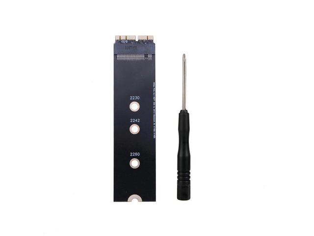 NVMe PCIe M.2 to 2013 2014 2015 Air Pro SSD Adapter Supports 2280 12+16pin to nvme enclosure