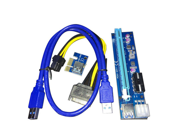 Mine line PCIE x1 To X16 Extension Cable pci-e Adapter converter Graphics Card Conversion Expansion Card Small Interface 4+6 Pin
