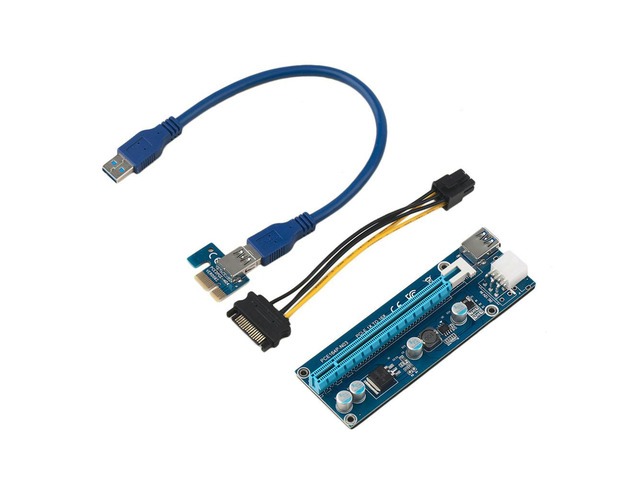 60cm Super stable PCI-E PCI E Express 1x to 16x graphics Card Riser Extender Adapter VER006 For Bitcoin BTC Miner Machine