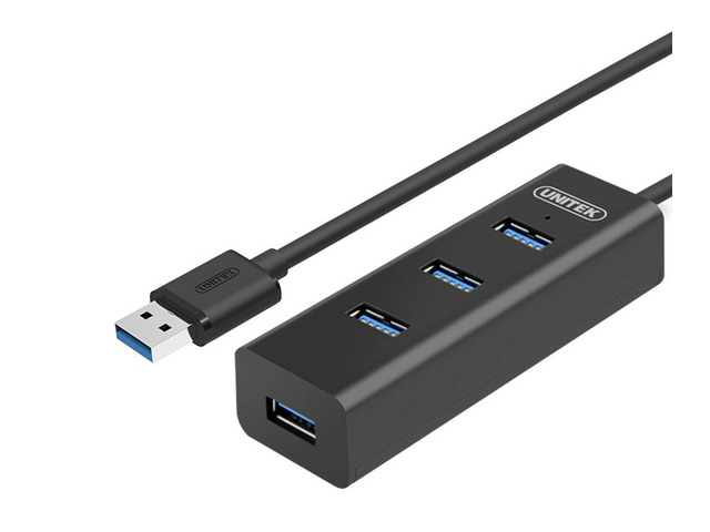 UNITEK Y-3075 USB3.0 splitter high-speed expansion delayed four USB3.0 hub with power supply port hub