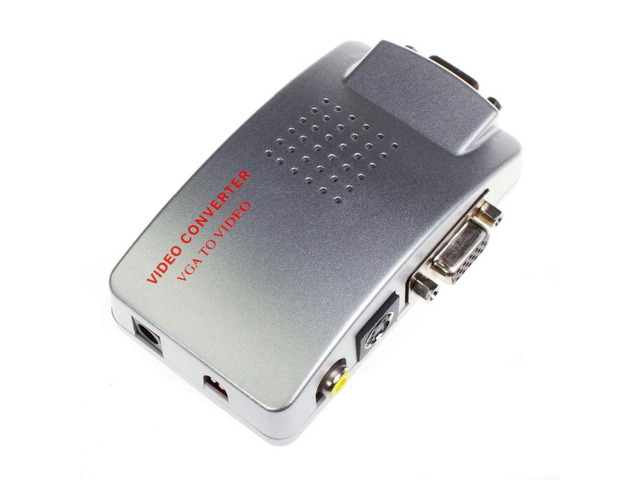 Wholesale Universal PC VGA to TV AV RCA Signal Adapter Converter Video Switch Box Supports NTSC PAL System