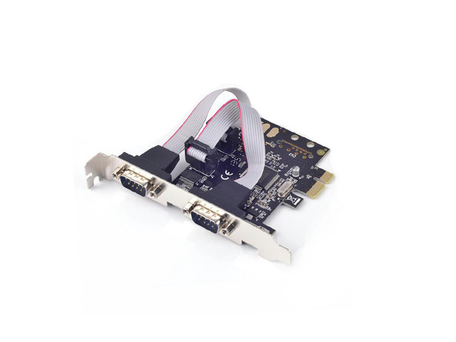 PCIE 2 Port RS232 RS-232 Serial Port COM to PCI-E PCI Express Card Adapter Converter 2-port Serial Mcs 9922 win10
