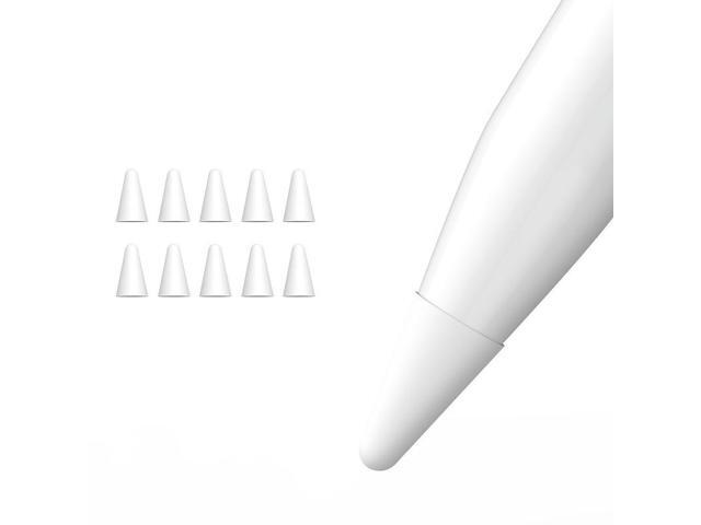 10Pcs Silicone Replacement Tip Case Protective Cover for Pencil 1St 2Nd Touchscreen Stylus Pen Case White