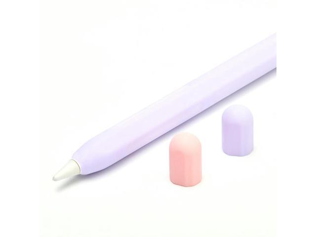 For Pencil 2Nd Generation Pen Sleeve Stylus Pen Sleeve Double Color Matching Silicone Protective Sleeve Purple