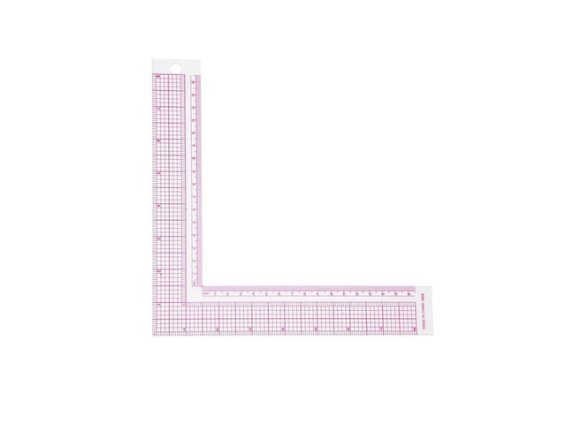 Sewing Measure Rulers 90-Degree L Shape Square Ruler Metric and Imperial Clothing Ruler Tailor Craft Tool