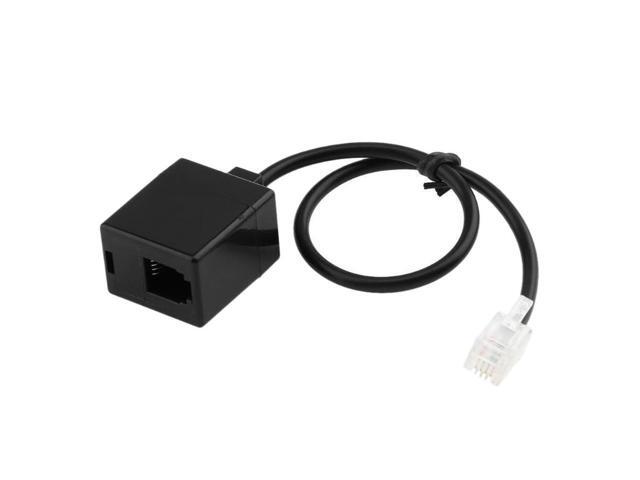 RJ9 4P4C Male to Double Female Port Connector Headset Adapter Extension Cable Phone Adapter Cable Phone Extension Cord