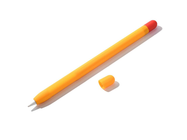 For Pencil 1St Generation Pen Cover Double-Spell Silicone Pencil Case Stylus Pen Case Protective Cover Orange