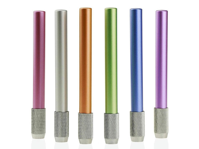 6PCS Metal Color Rod Single-End Pencil Extender Pencil Extender Pen Receptacle Pen Extension Pencil Case