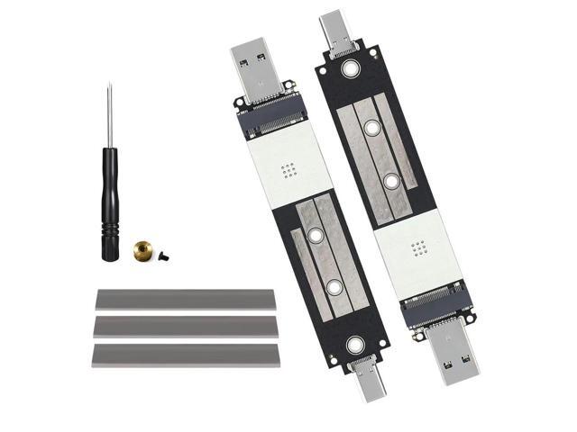 USB3.2 10G TYPE-C + TYPE A 2 IN 1 M.2 to nvme HDD Adapter Enclosure usb3.1