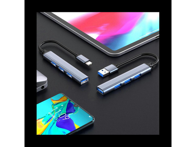 4 Ports USB Hub Splitter Multi Hub Type C to USB 3.0 Adapter USB Several Ports Power Adapter