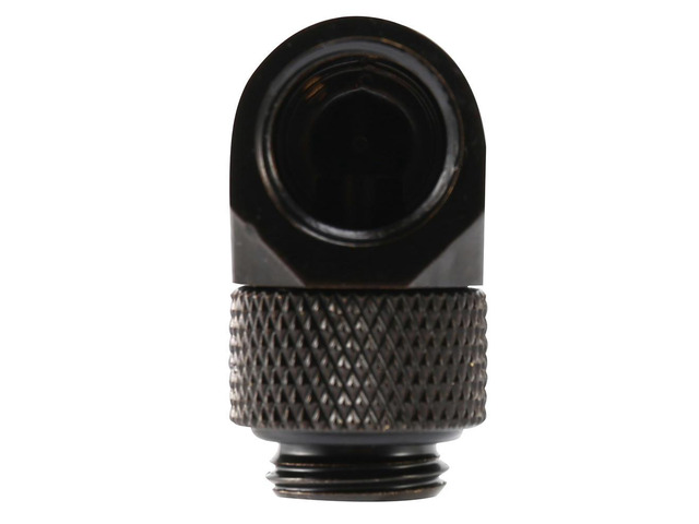 12.9Mm G1/4 Thread 90 Degree Rotary Tube Connector Fitting For Pc Water Cooling Black