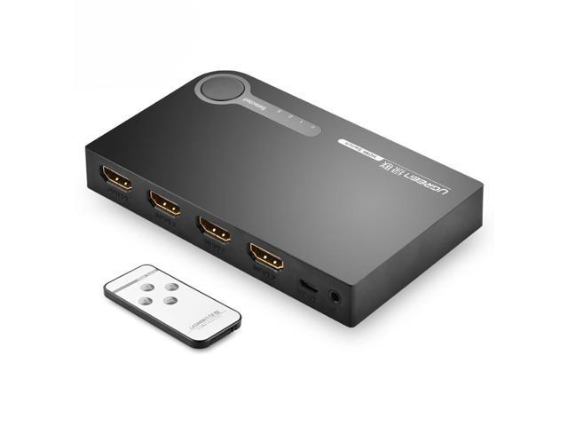 HDMI Splitter 3 Port Hub Box Auto Ultra HD 4K x 2K 3D 1080p HD Switch 3 In 1 Out Switcher With Remote Control Power Adapter