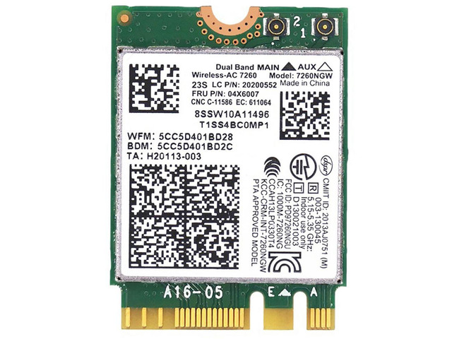 for T440 X240 Y40 Y70 Y50 7260AC Wireless Network Card 4.0 Bluetooth 04X6007
