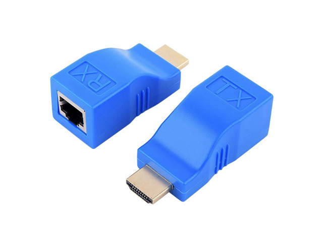 HDMI-Compatible Extender 30M Transmission Distance RJ45 to HDMI-Compatible HD Network Extender Converter Adapter