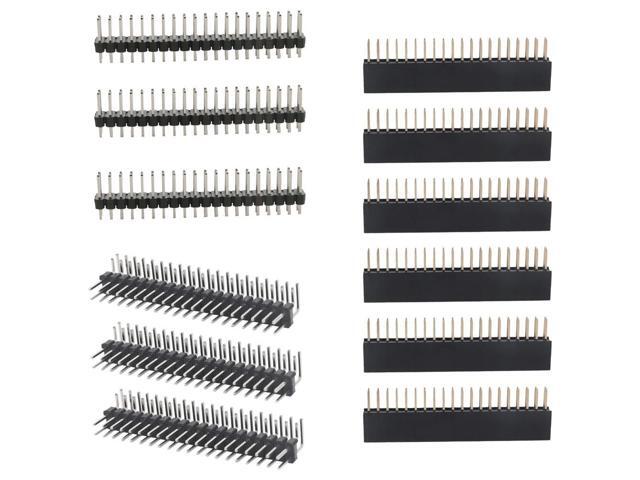 12PCS 40 Pin GPIO Header Kit 20X2 Pins Right Angle GPIO Header Socket for Raspberry Pi Zero/4B/3B+/3B/3A+