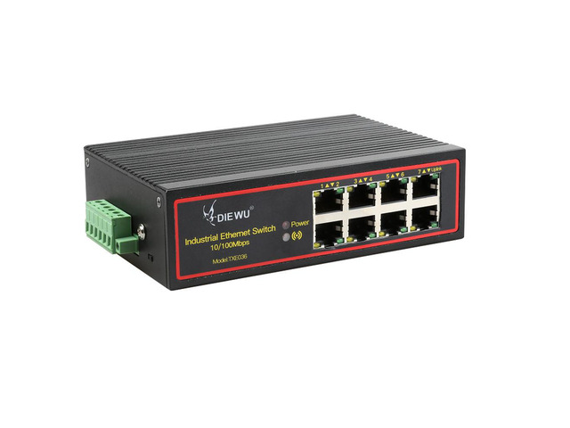8 Ports 10/100M Industrial Ethernet Enhance Switch 8 Port RJ45 VLAN Signal increased to 250m