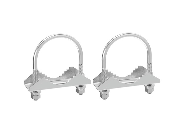 2 PCS Antenna Mount Clamp U-Bolt Mounting Hardware Antenna Mast Clamp V Jaw Bracket Accessories For Outside Home Antenna