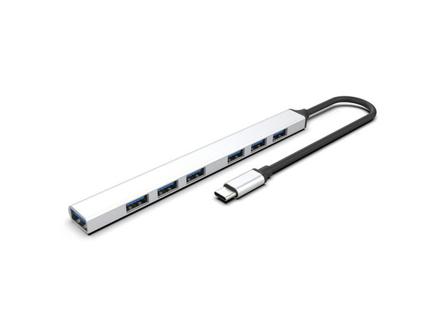 7 Ports Type-C HUB Expander Splitter High Speed OTG Adapter Docking Station for Laptop PC Hard Drive Mouse Keyboard