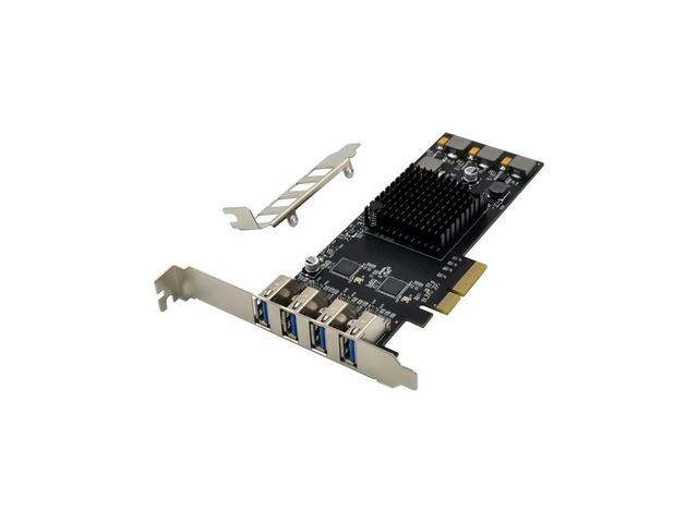 PCIE to USB3.1 TYPE A 4ports USB 3.1 card self-powered 10Gbps adapter PCI-E 3.0 X4 ASM3142 chip expansion Card 40Gbps linux