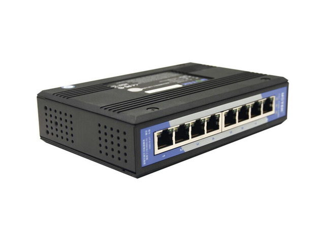 UT-6408 8 port industrial grade non-managed Ethernet switch 10/100Mbps auto negotiation full duplex half duplex Auto MDI/MDI-X